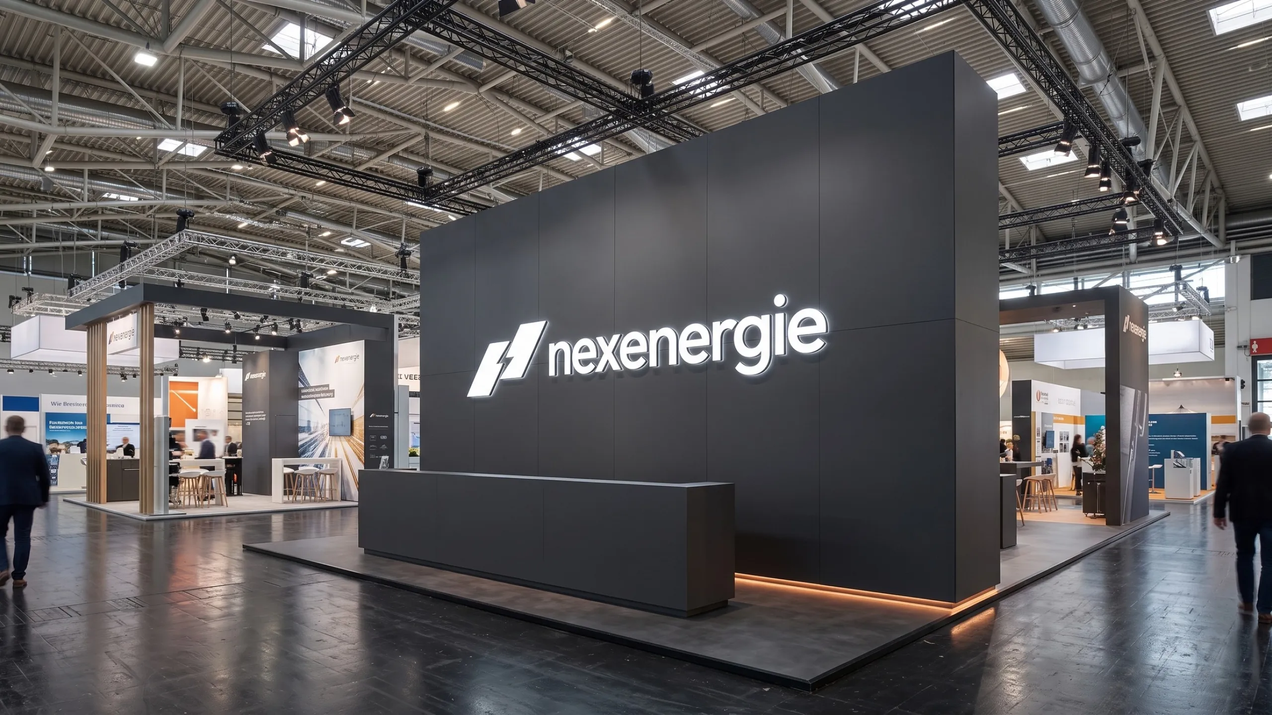 Nexenergie logo at the trade-fair booth