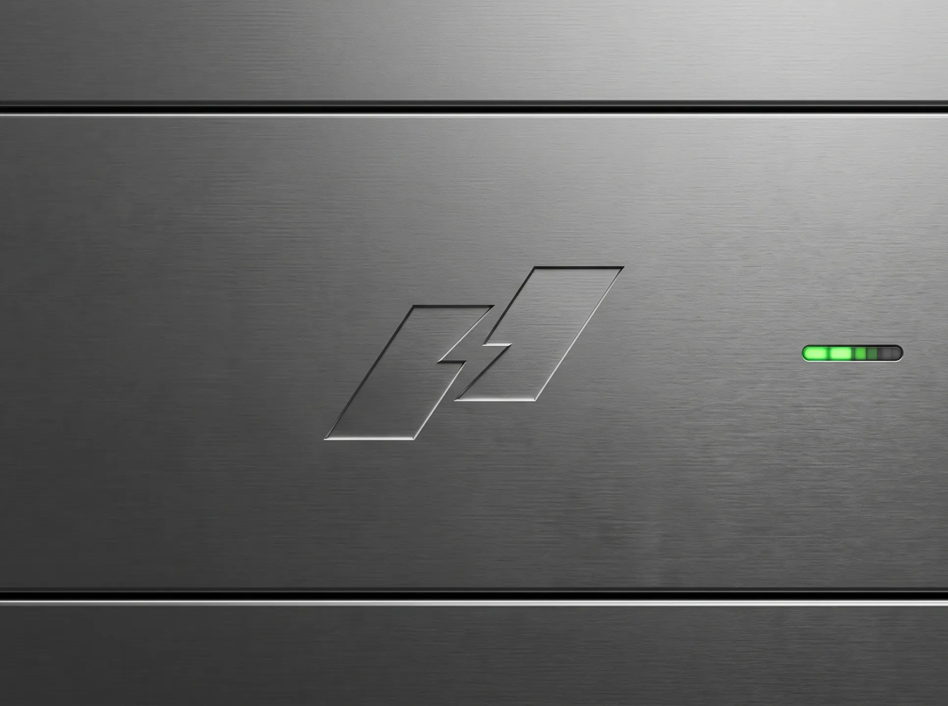 Nexenergie logomark embossed on the device panel