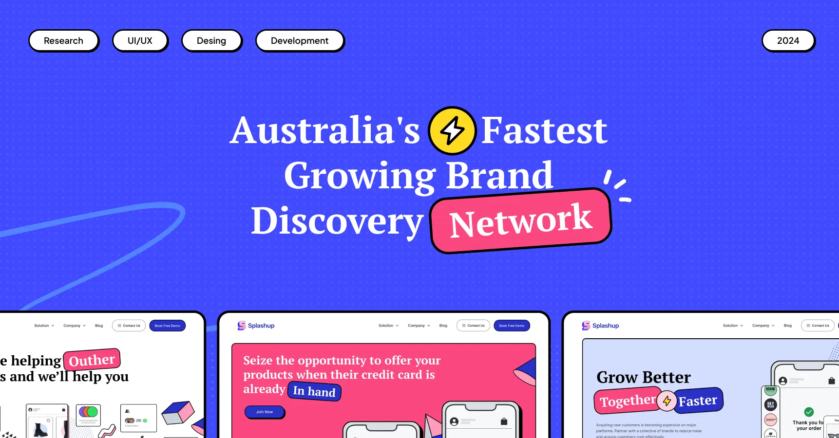 Splashup, website design